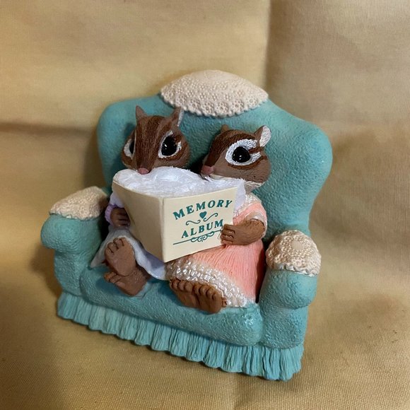 Chipmunks with Album Tender Touches Hallmark Figurine - Picture 1 of 8